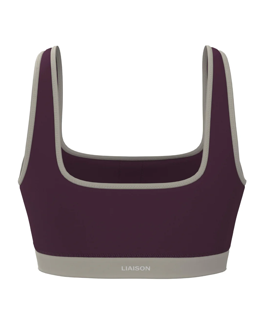 Supportive Contrast Bra - Merlot & Sand - Image 2