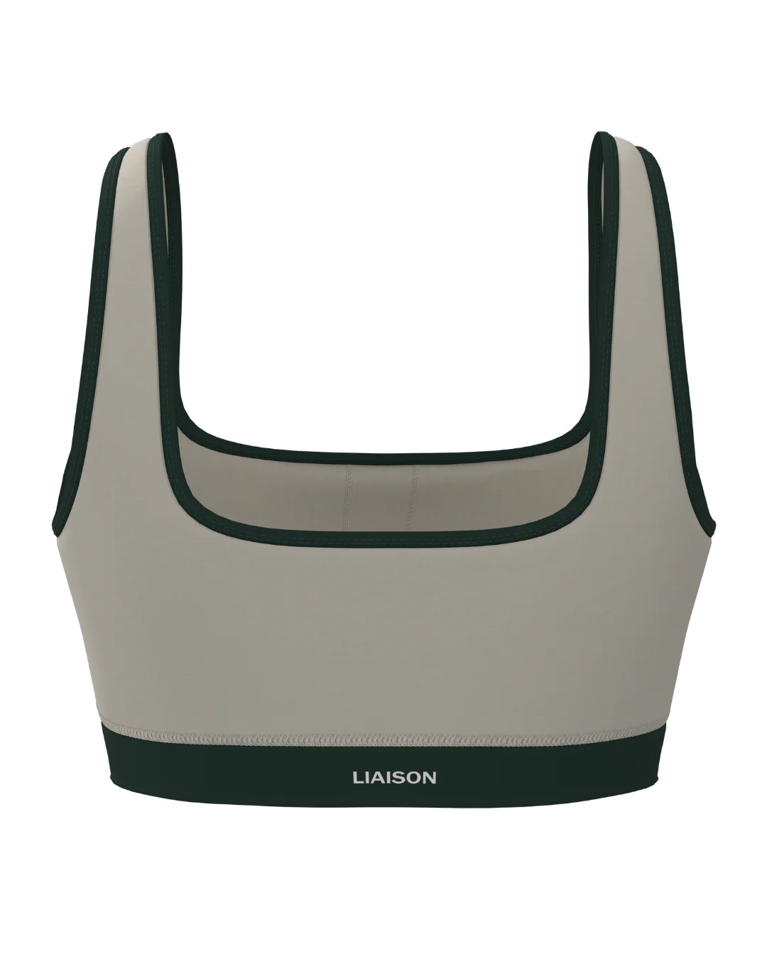 Supportive Contrast Bra - Sand & Pine - Image 2