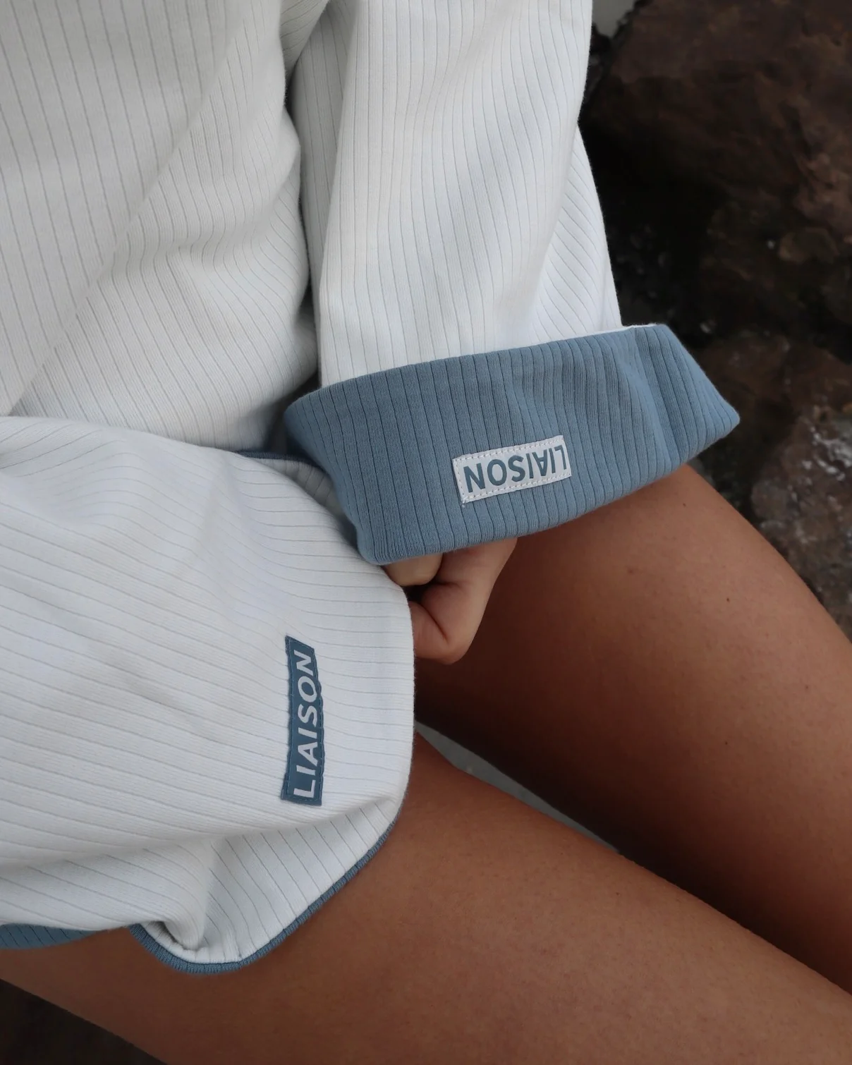 The Oversized Reversible Crew - Misty Blue/Cloud - Image 4